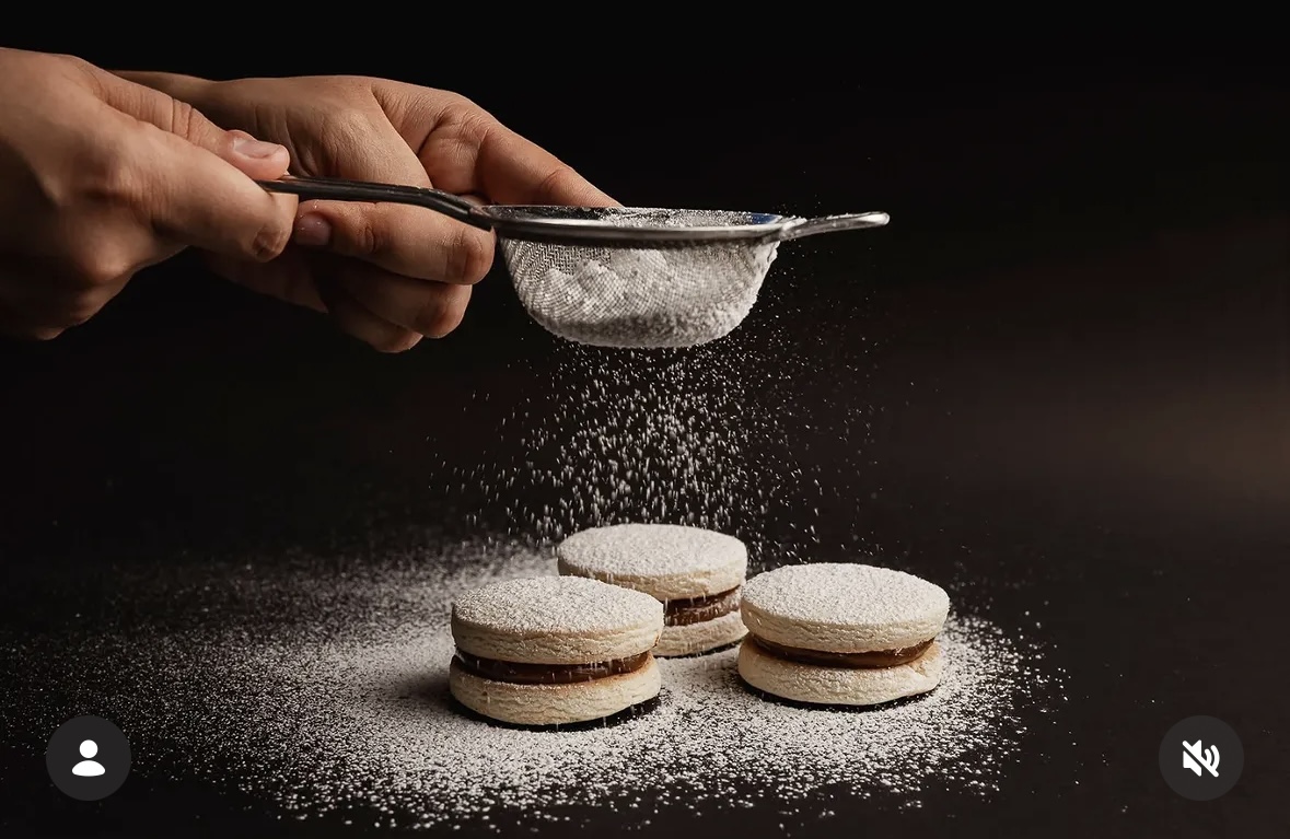 Alfajores con azúcar glass