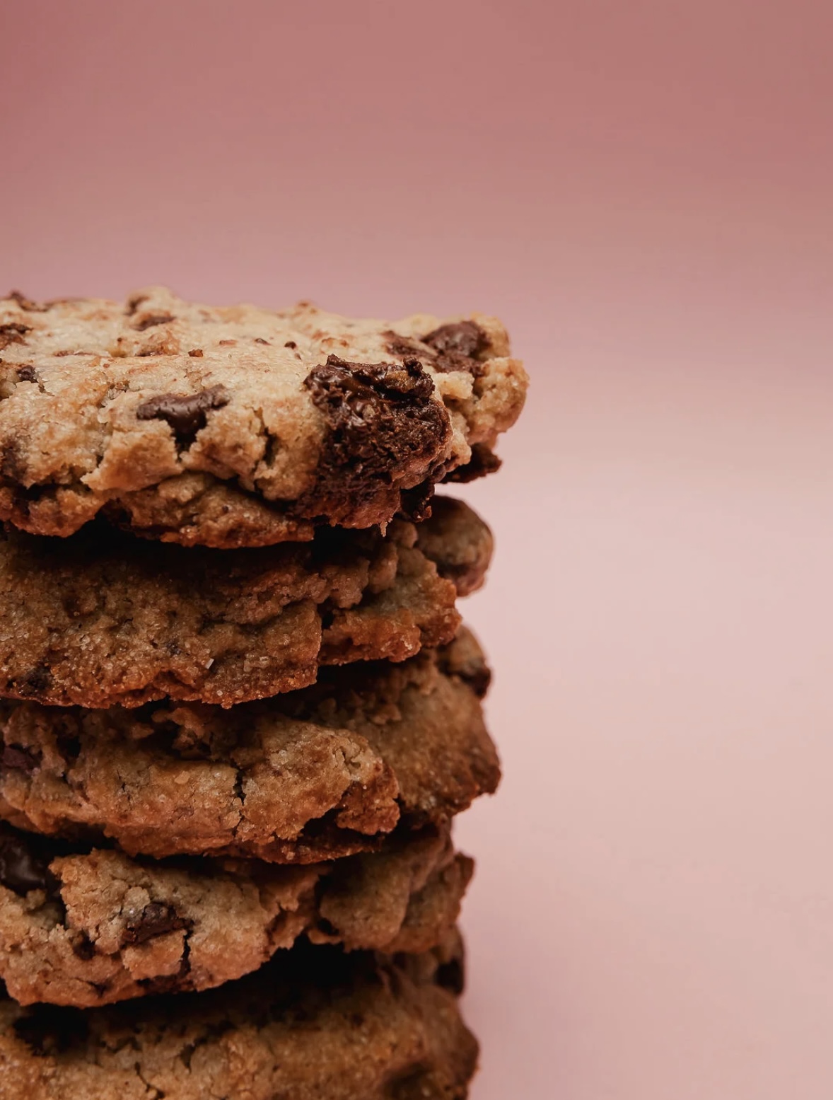 Cookies de chocochip apiladas
