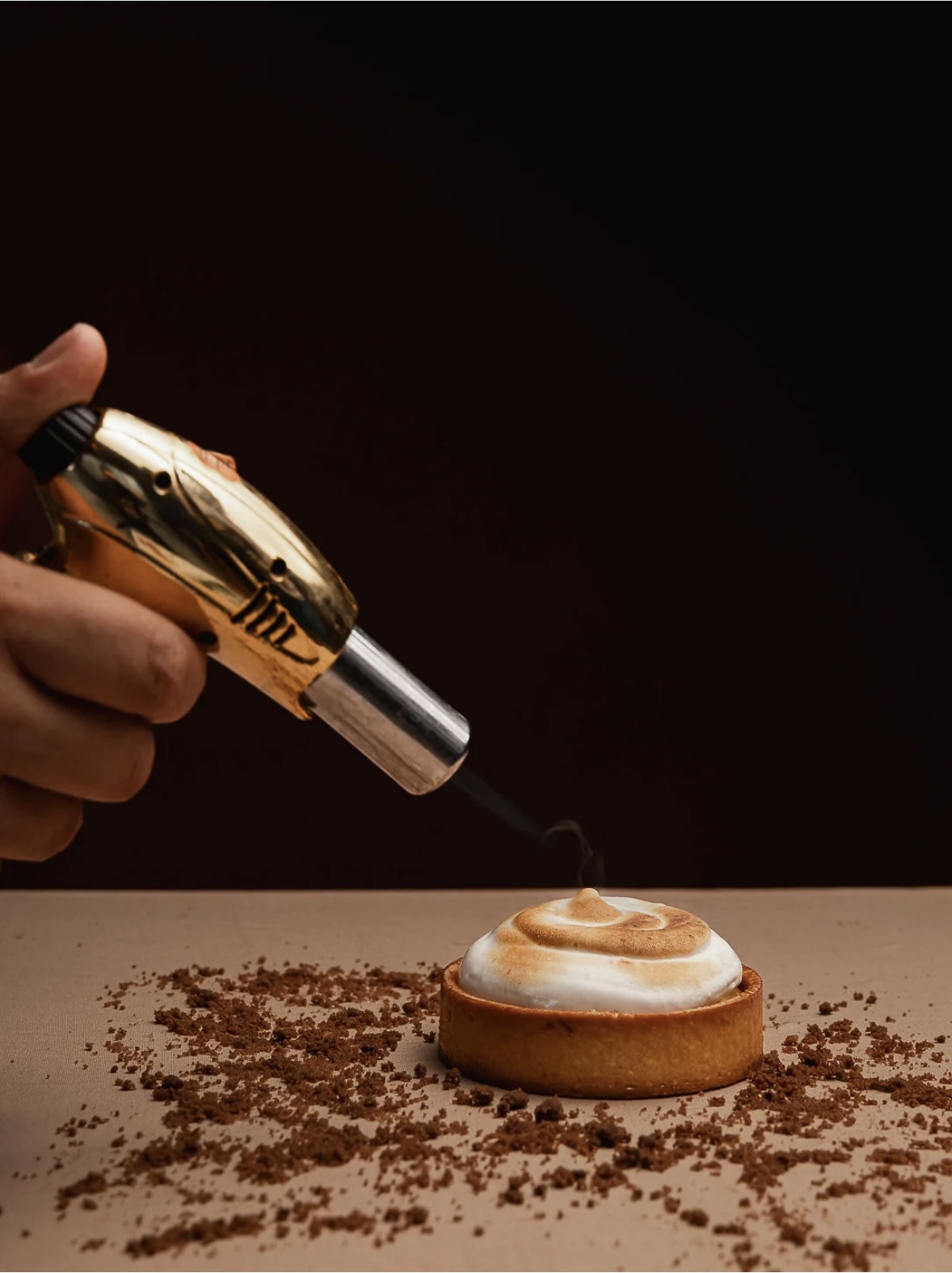 Proceso: soplete sobre merengue